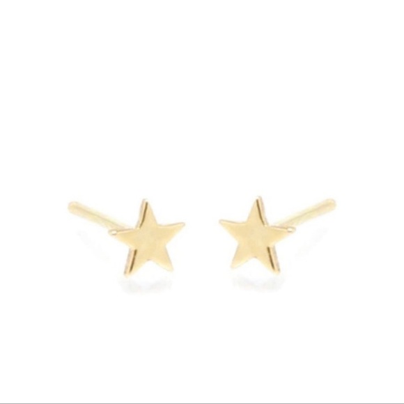 💫 ZOË CHICCO 14K GOLD STAR EARRING STUDS - Picture 1 of 4